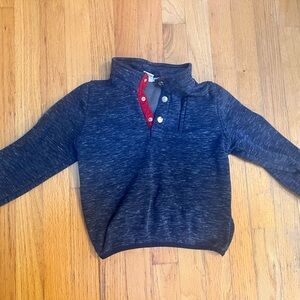 The Black Dog Blue and Red Sweater with Stand-Up Collar